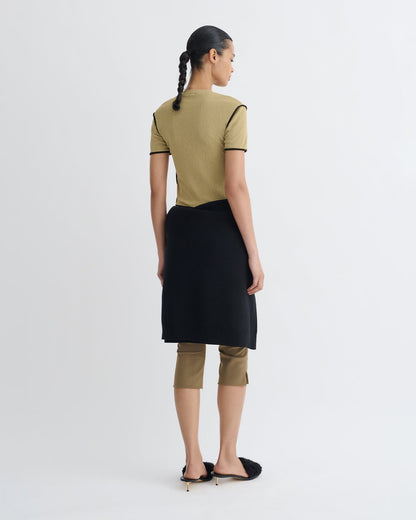 Sabelle Cropped Mesh Jersey T-Shirt - Sand/Anthracite | Nanushka