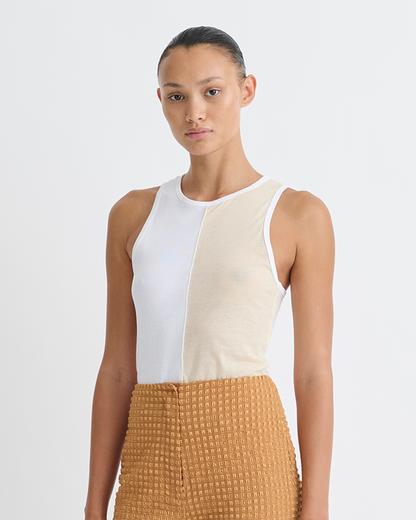 Macha Tank top - White/Eggshell | Nanushka