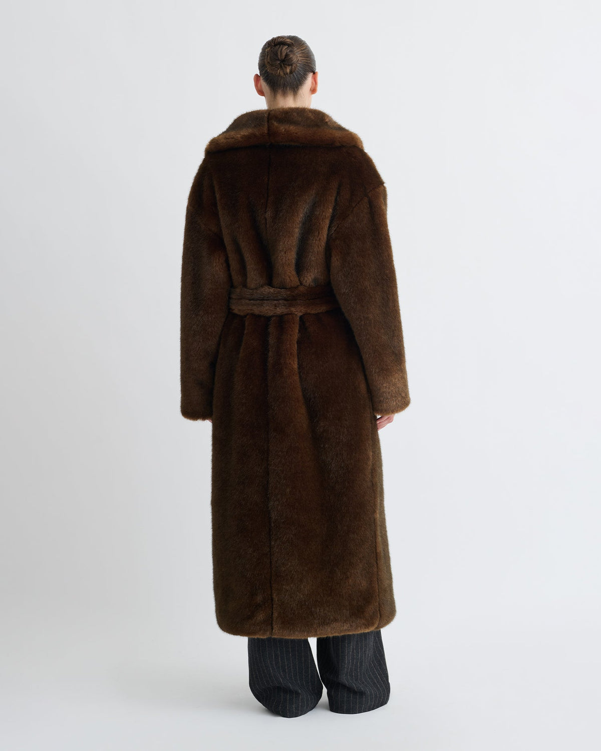 Cariana Faux fur coat - Dark Brown | Nanushka