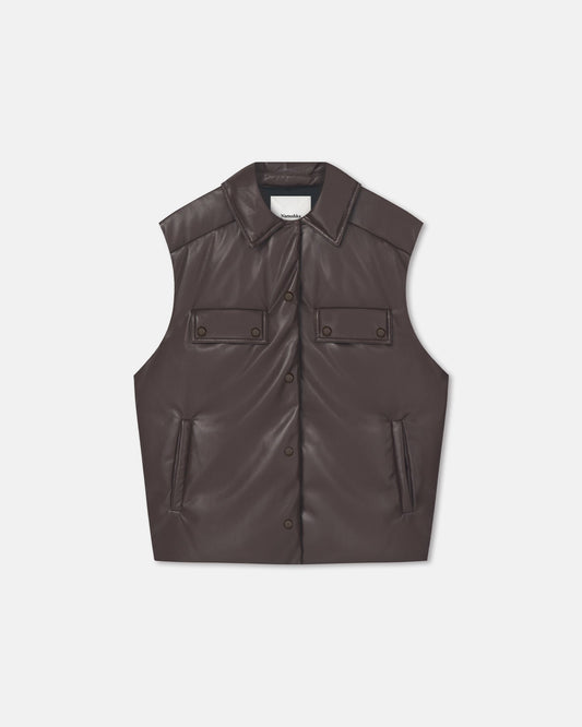Karlene Okobor Vest - Coffee Ground | Nanushka