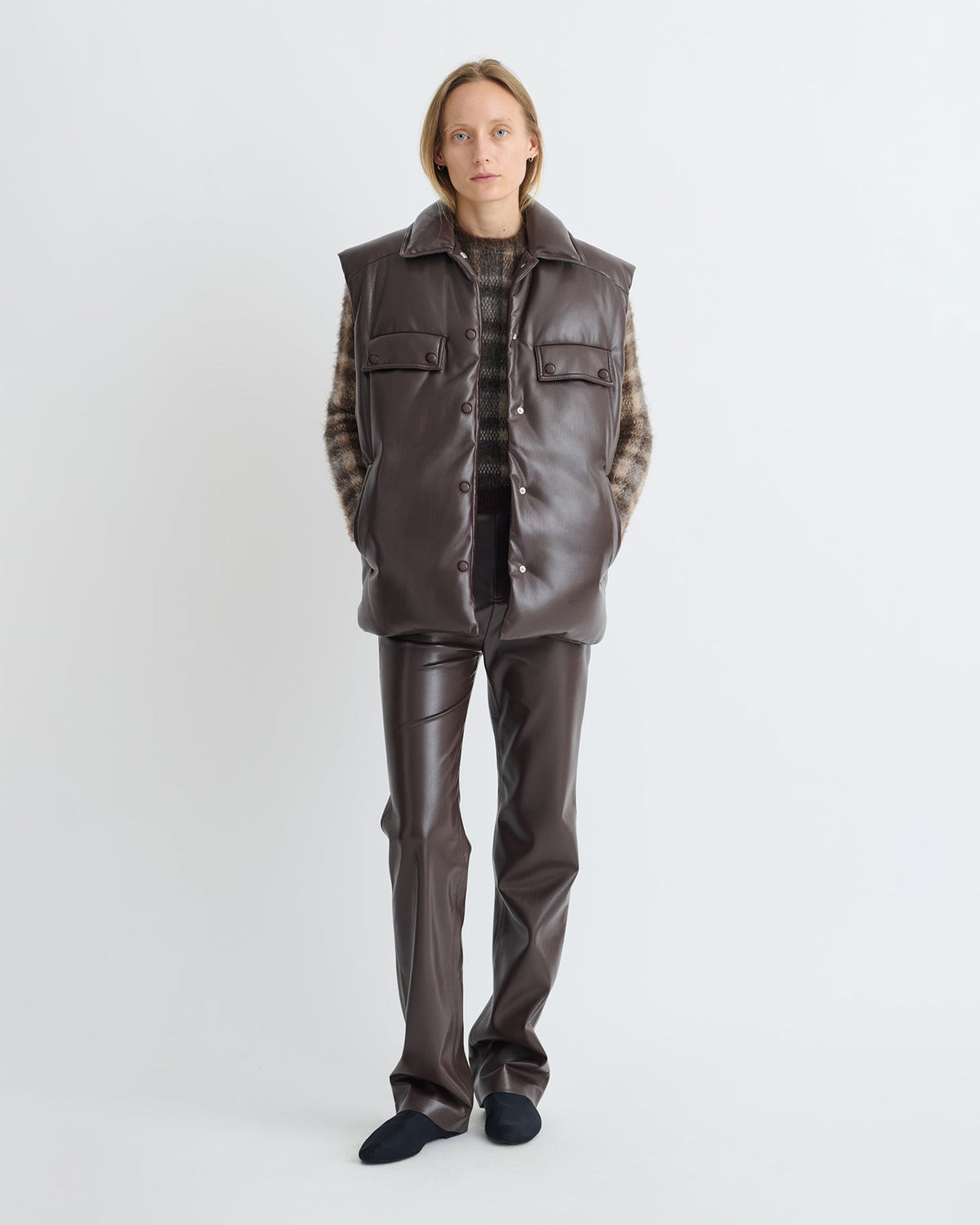 Karlene Okobor Vest - Coffee Ground | Nanushka