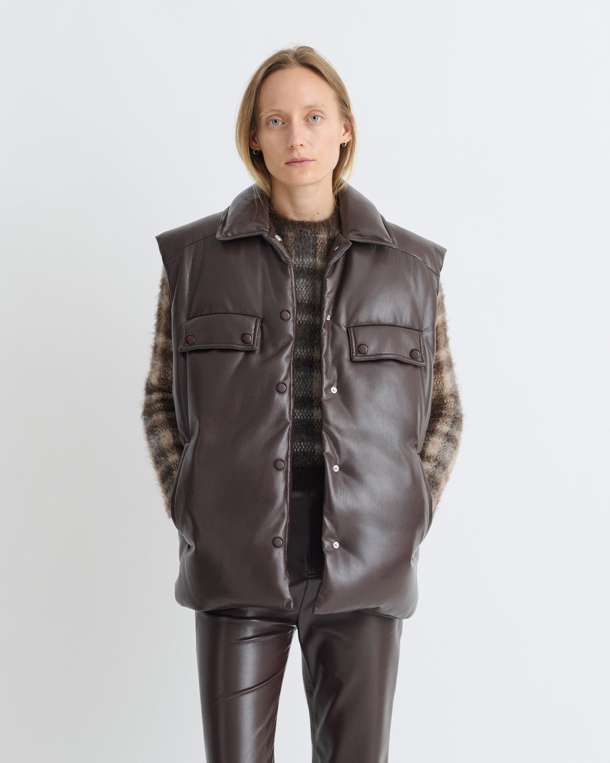 Karlene Okobor Vest - Coffee Ground | Nanushka