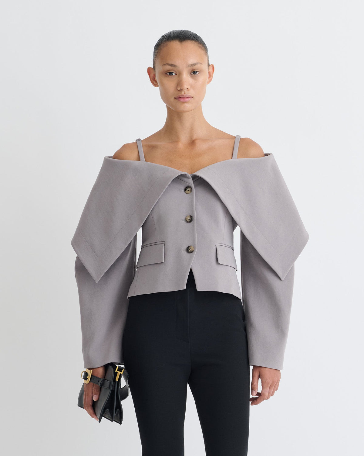 Amantha Structured blazer - Grey | Nanushka