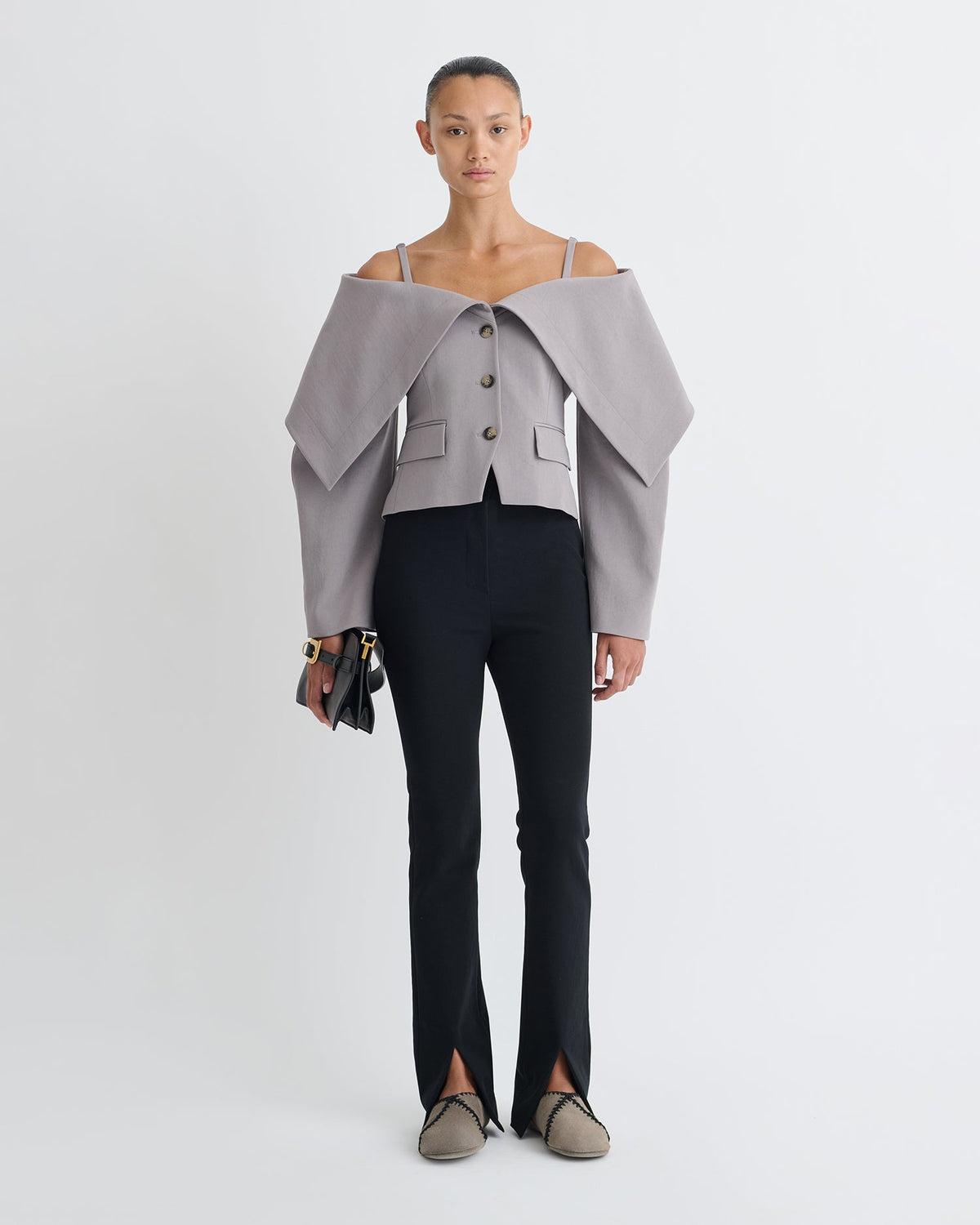 Amantha Structured blazer - Grey | Nanushka
