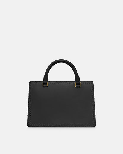 The SANDI Symbol Top handle bag - Black | Nanushka