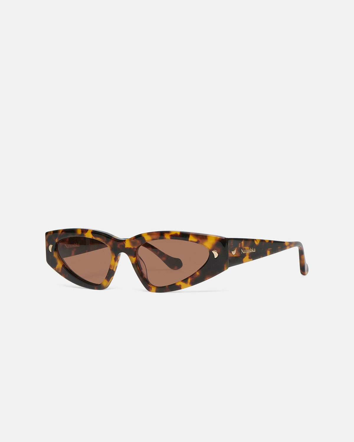 Crista Bio-Plastic D-Frame Sunglasses - Dark Amber | Nanushka