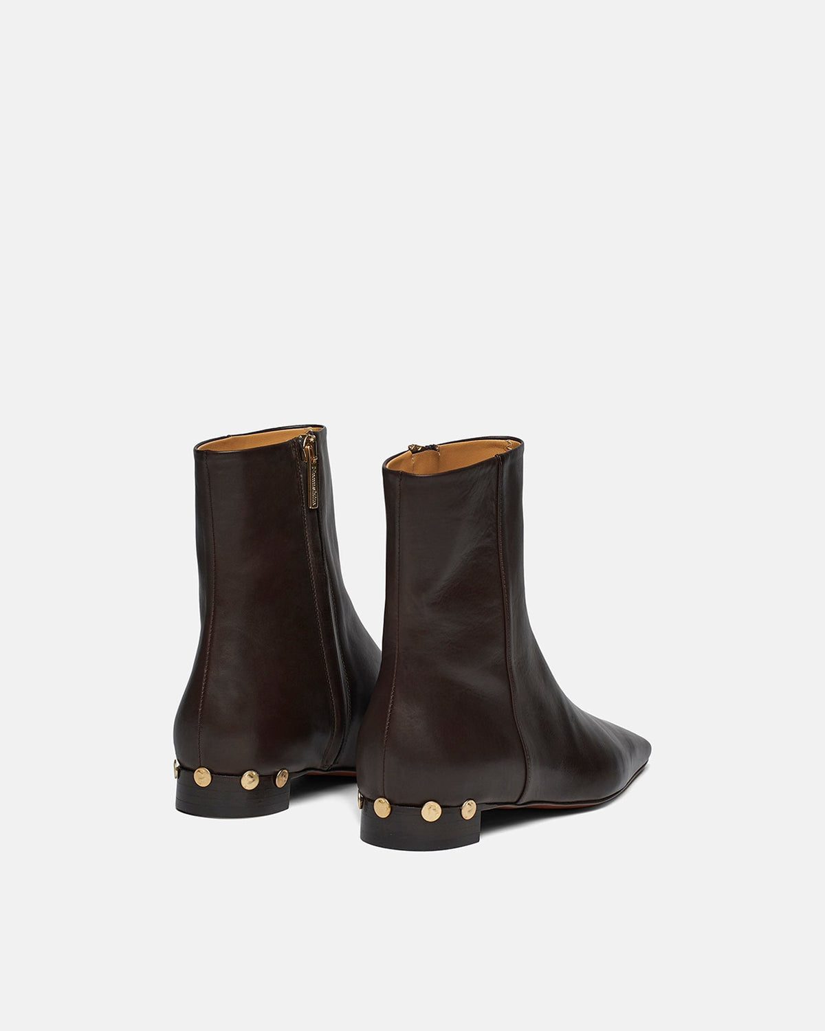 Isla Elongated Square Toe Boots - Dark Chocolate | Nanushka