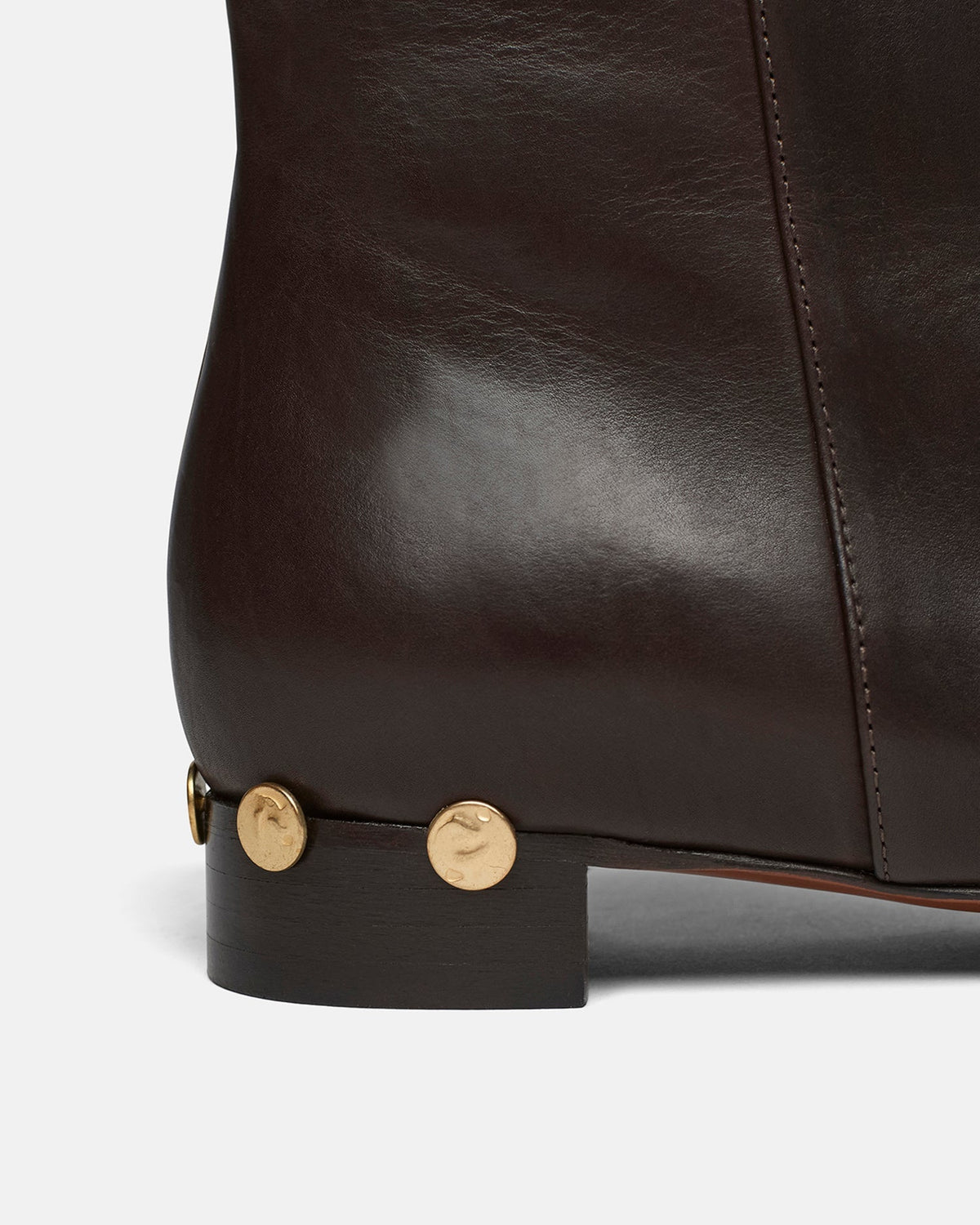 Isla Elongated Square Toe Boots - Dark Chocolate | Nanushka