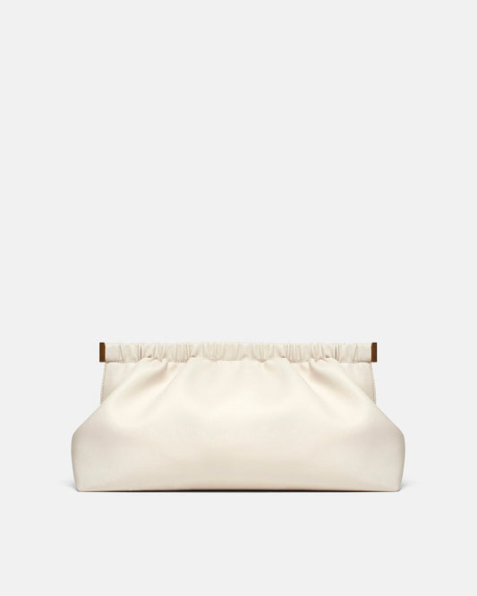 The Bar Clutch Alt-Nappa Clutch - Off White | Nanushka