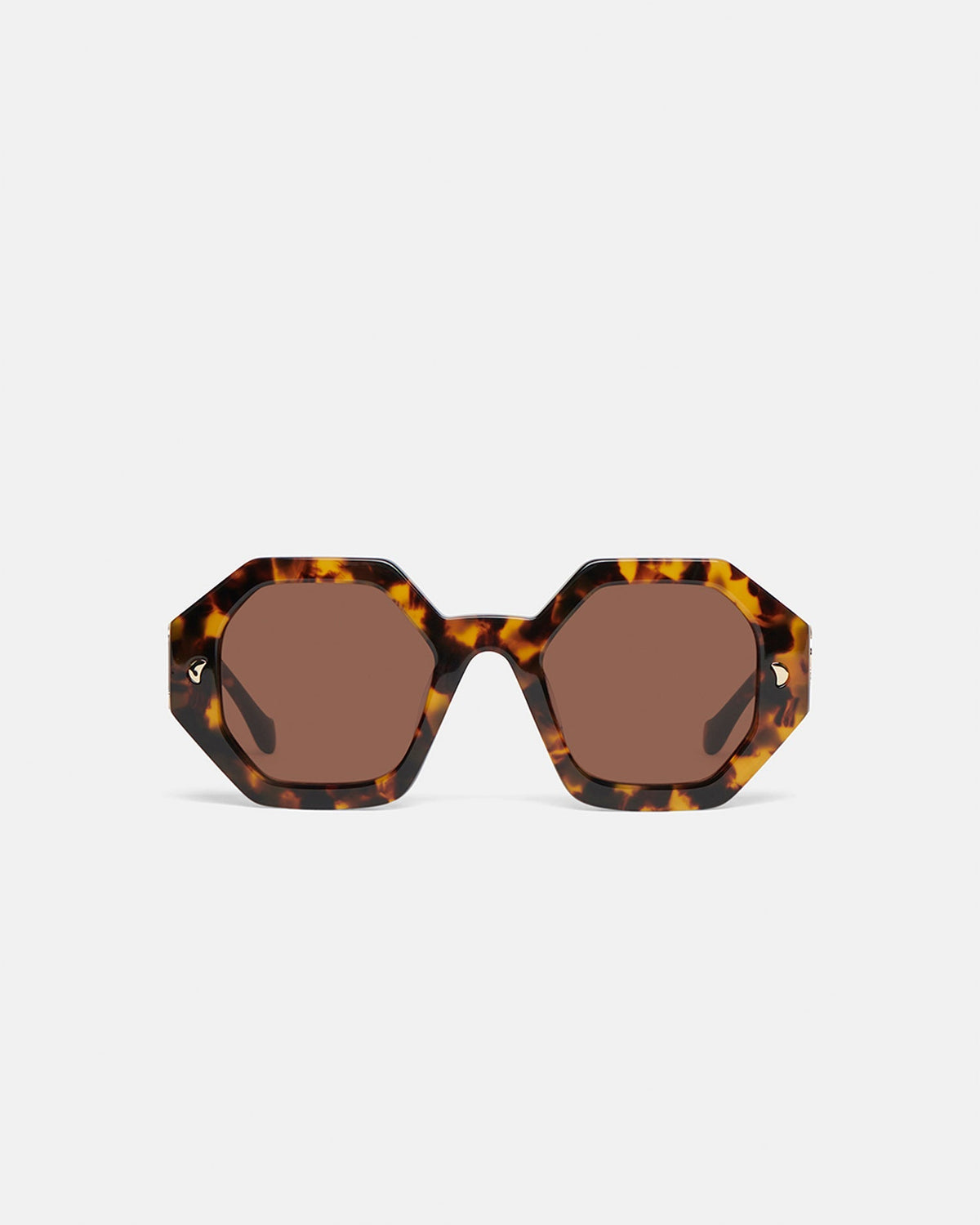Carlen Bio-Plastic Sunglasses - Dark Amber | Nanushka