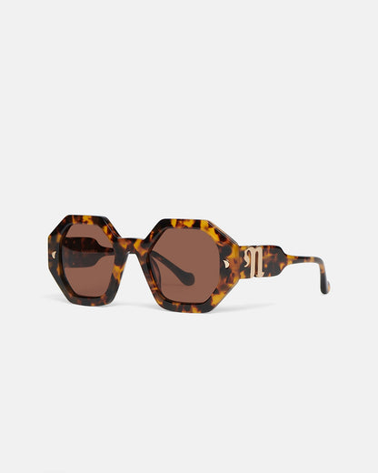 Carlen Bio-Plastic Sunglasses - Dark Amber | Nanushka
