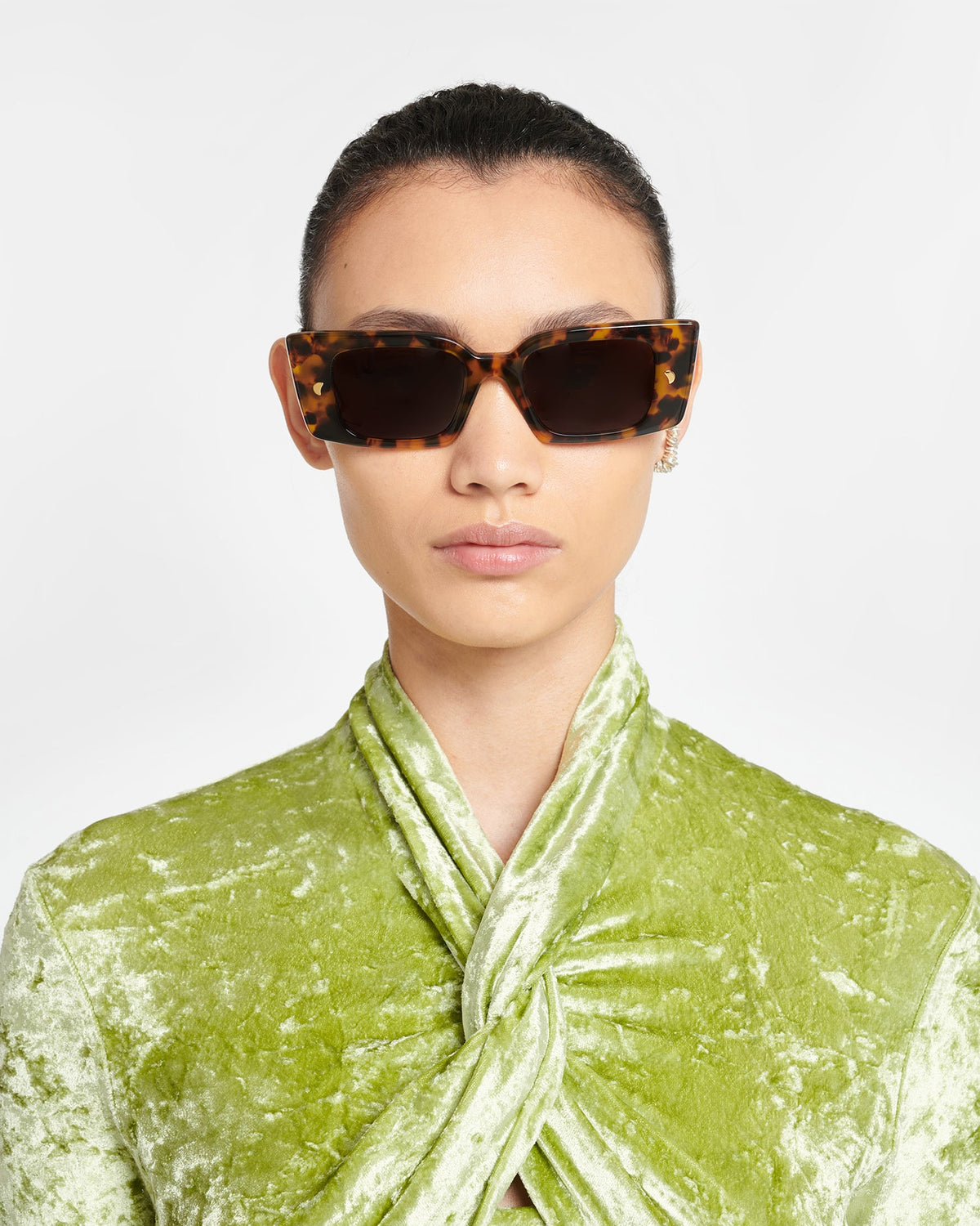 Carmel Bioplastic sunglasses - Dark Amber | Nanushka
