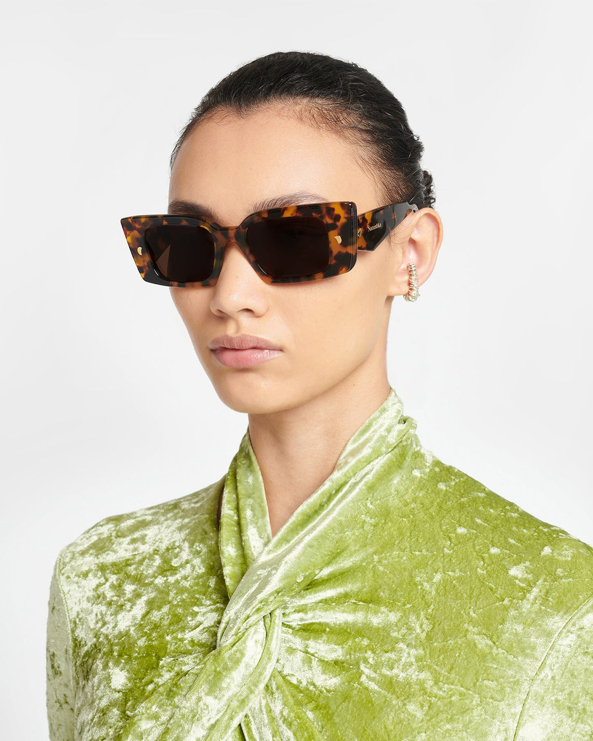Carmel Bioplastic sunglasses - Dark Amber | Nanushka