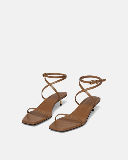 Jol Leather Sandals - Nut Brown | Nanushka