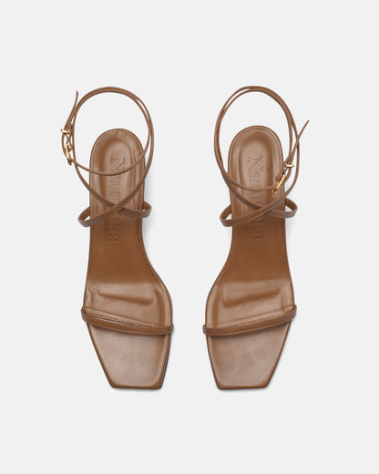 Jol Leather Sandals - Nut Brown | Nanushka