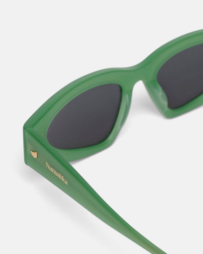 Crista Bio-Plastic D-Frame Sunglasses - Green | Nanushka