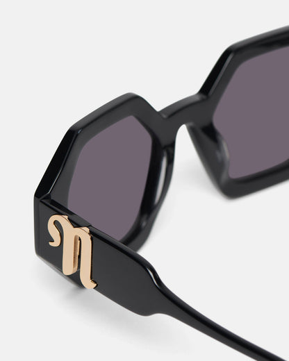 Carlen Bio-Plastic Sunglasses - Black | Nanushka