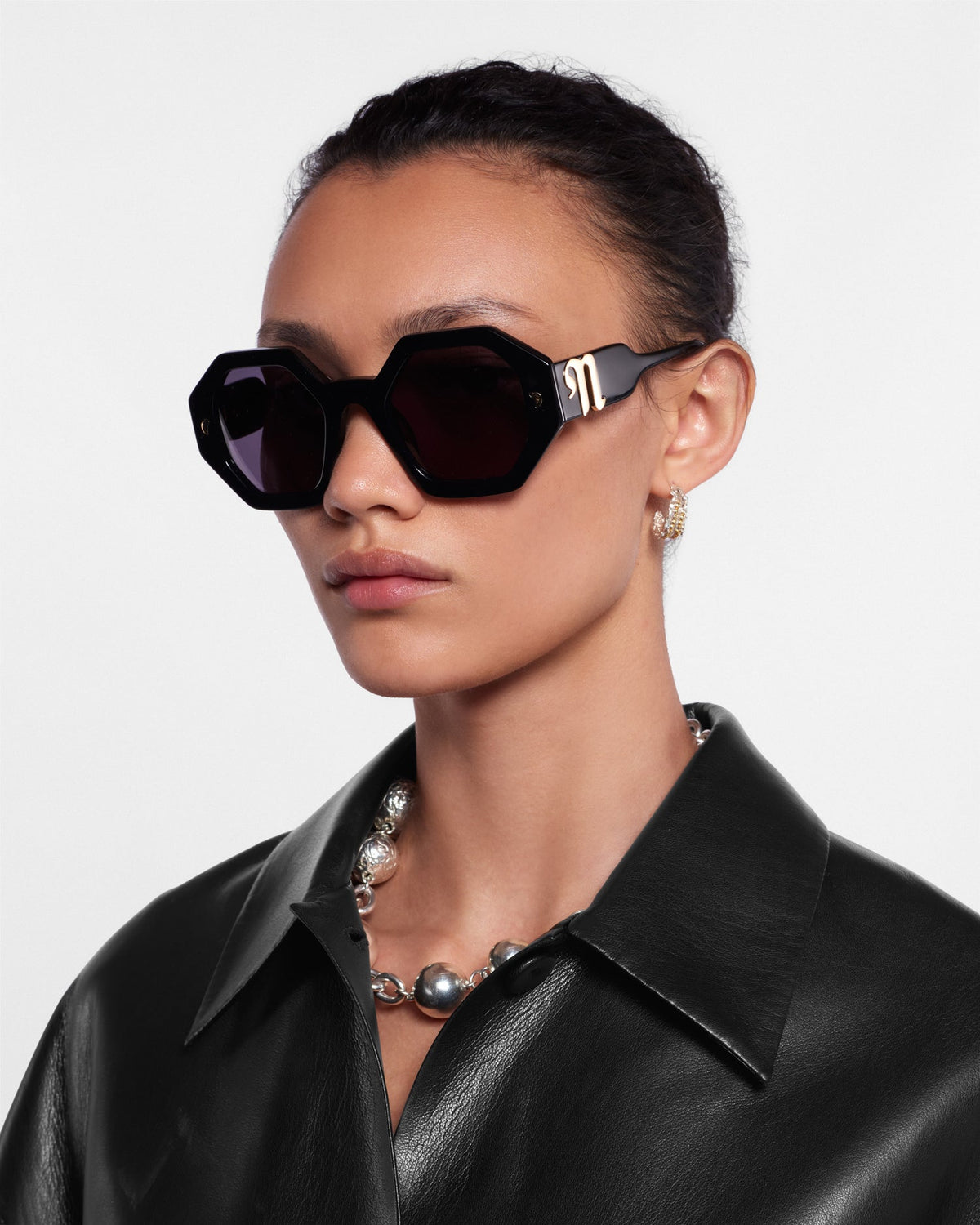 Carlen Bio-Plastic Sunglasses - Black | Nanushka