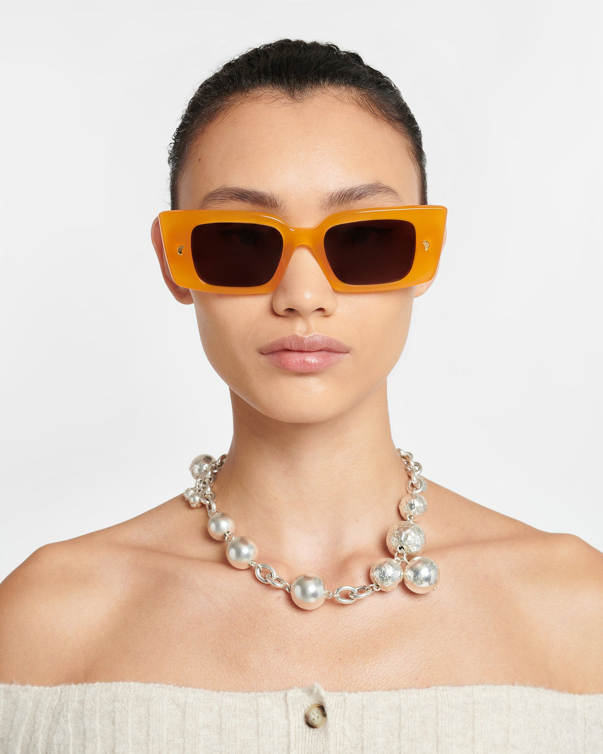 Carmel Bioplastic sunglasses - Burnt Orange | Nanushka