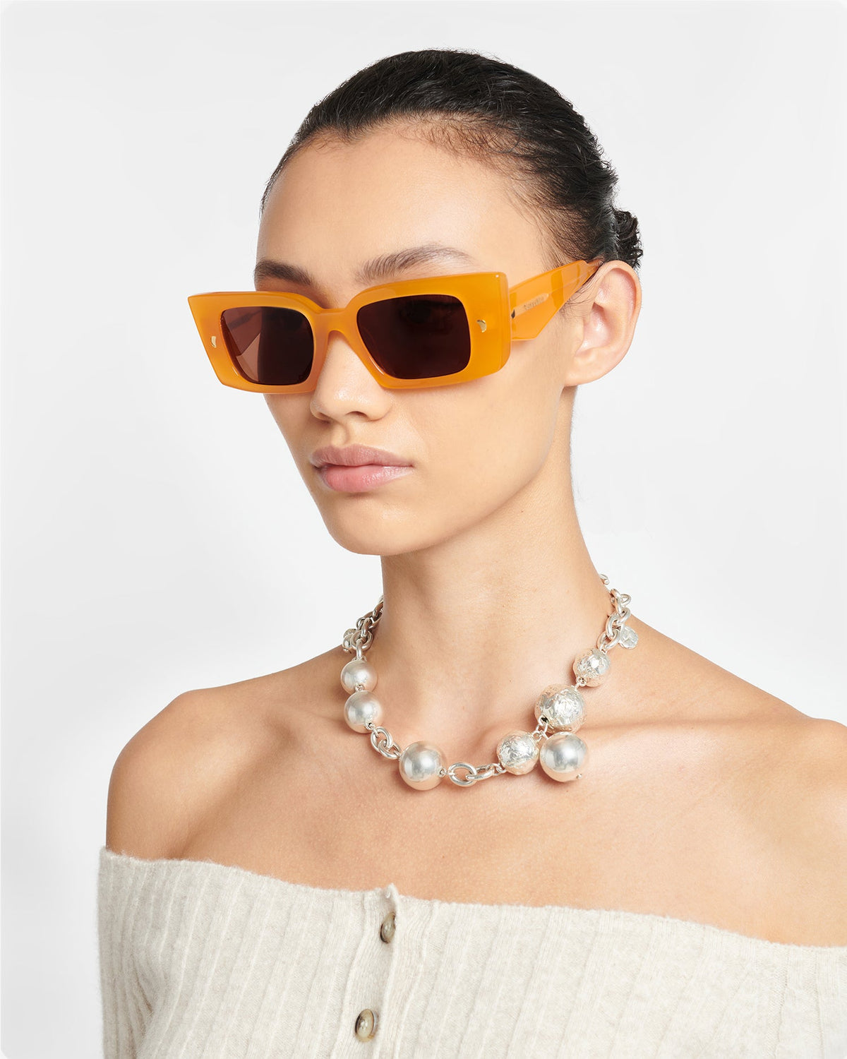 Carmel Bioplastic sunglasses - Burnt Orange | Nanushka