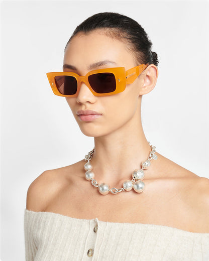 Carmel Bioplastic sunglasses - Burnt Orange | Nanushka