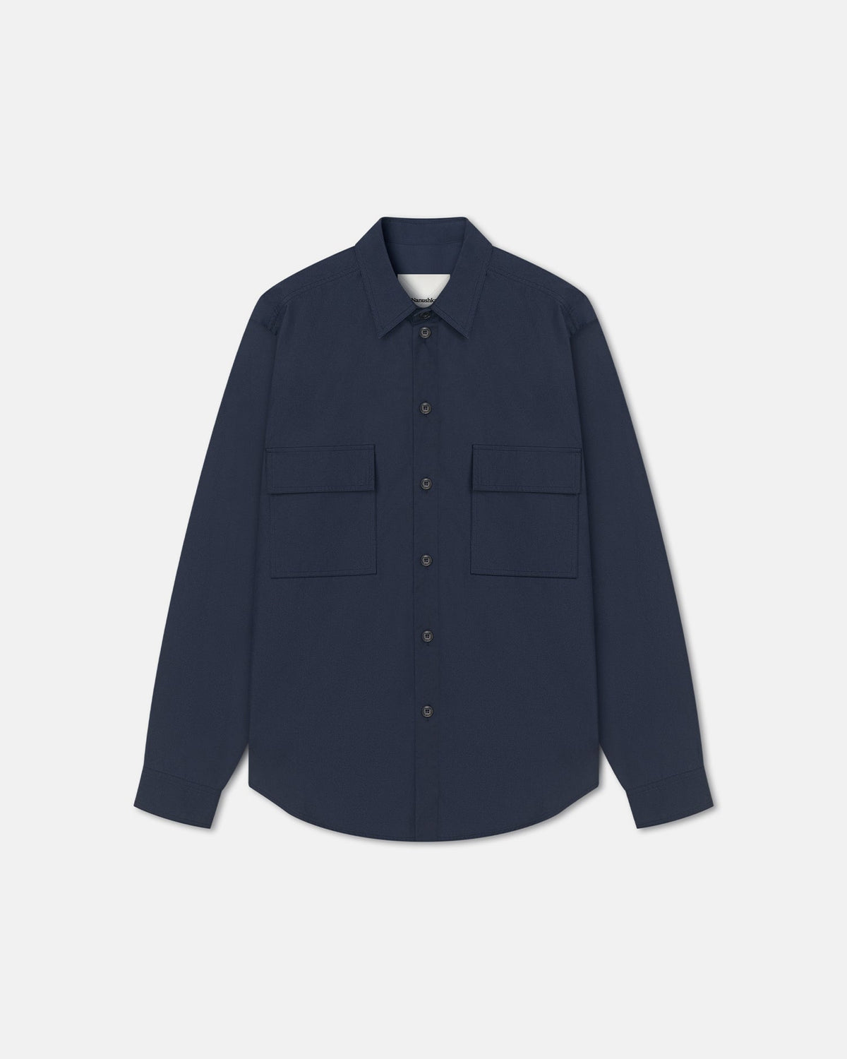 Jari Long-Sleeve Shirt - Navy | Nanushka
