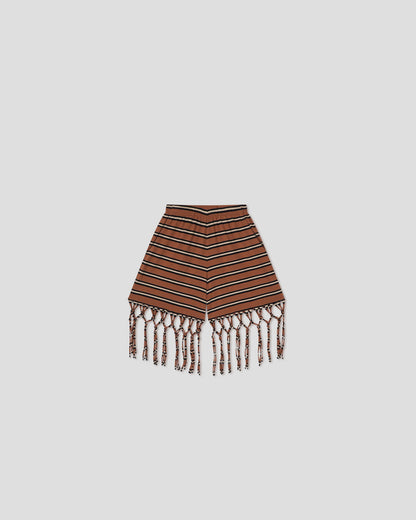 Analu Shorts - Tan/White/Black | Nanushka