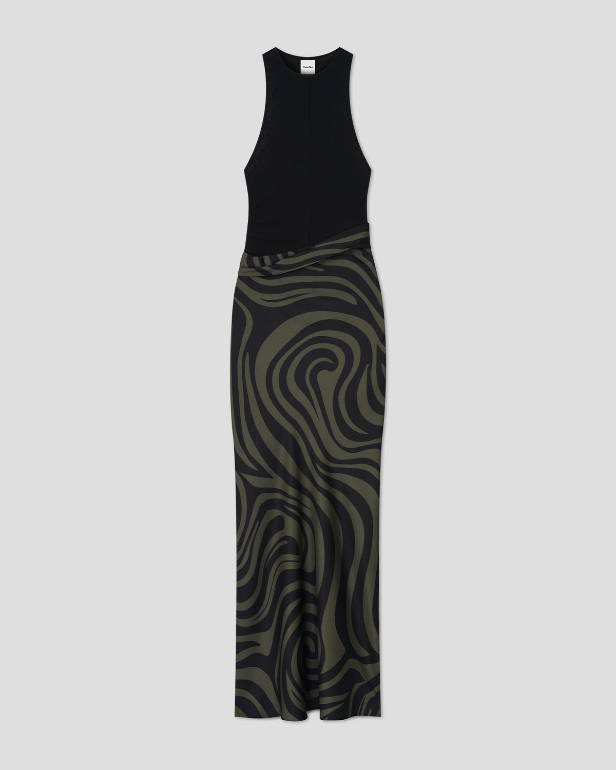 Jordyn Maxi dress - Midnight Green Swirl | Nanushka