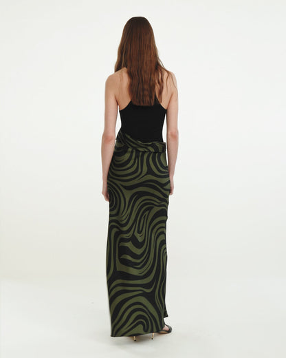 Jordyn Maxi dress - Midnight Green Swirl | Nanushka