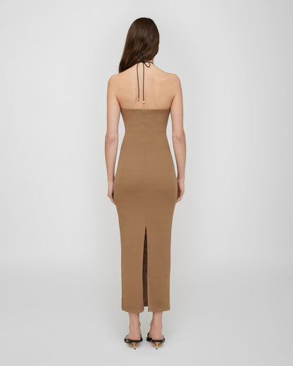 Nayana Midi dress - Light Mocha | Nanushka