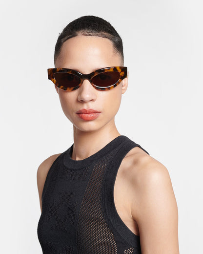 Trysta Bioplastic sunglasses - Dark Amber | Nanushka