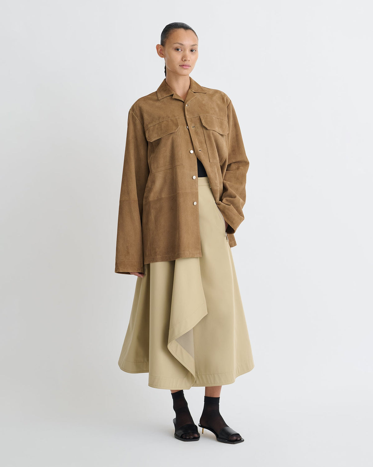 Kohar Suede jacket - Brown | Nanushka