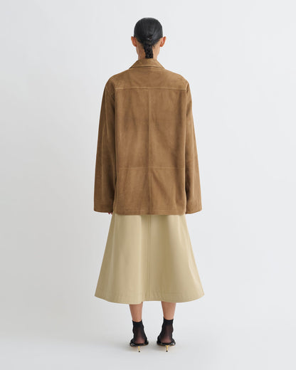 Kohar Suede jacket - Brown | Nanushka