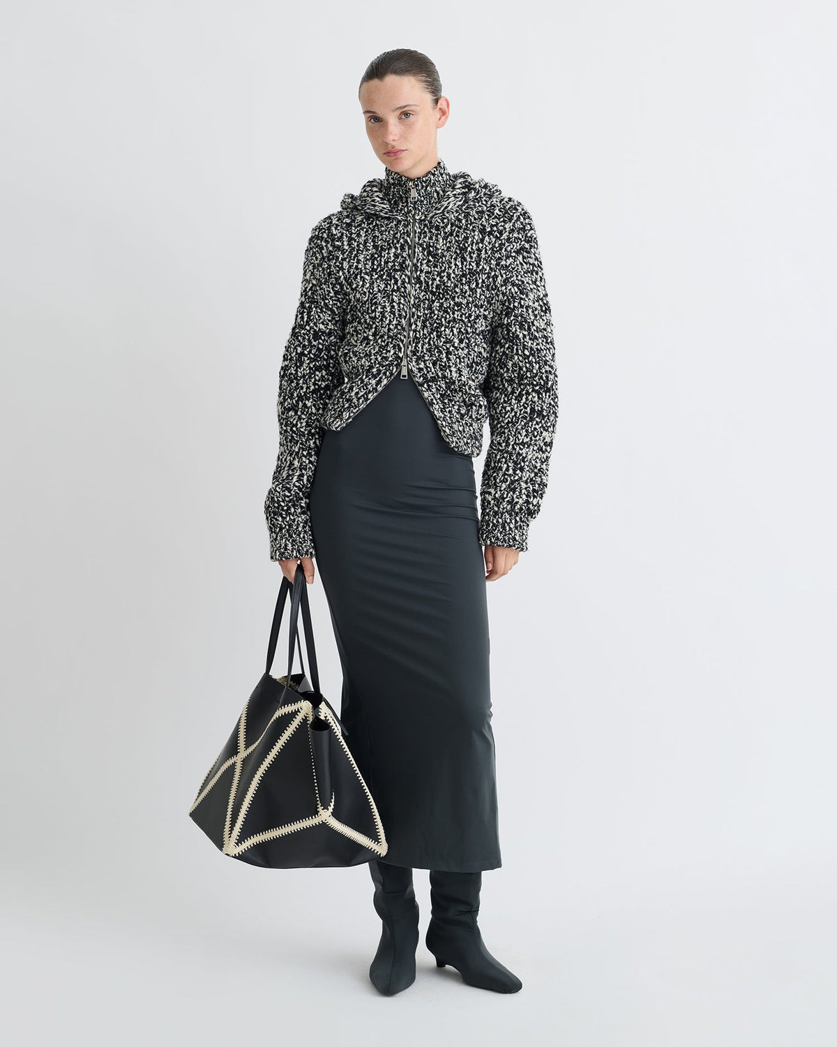 Sonnet Jacket - Black/White | Nanushka