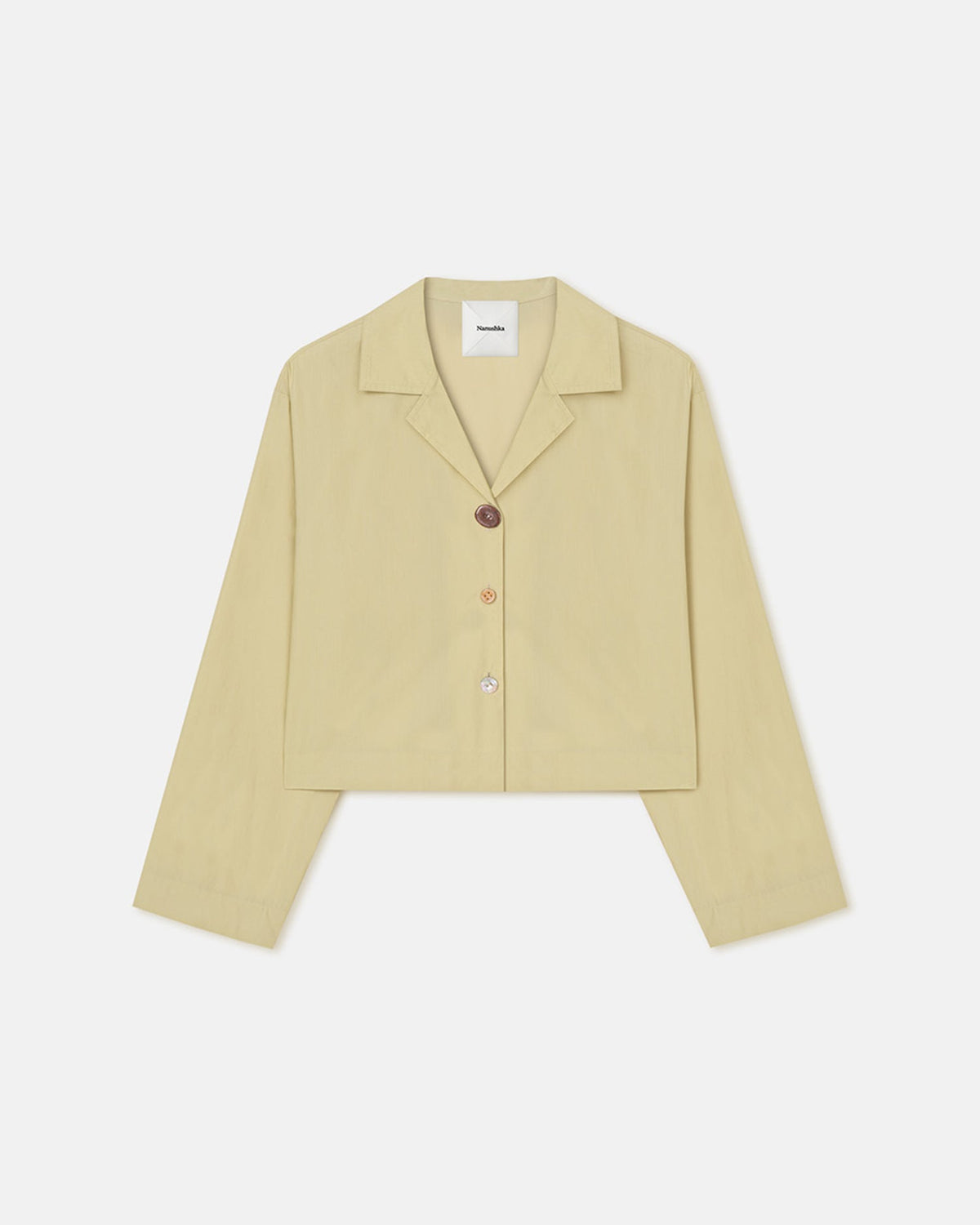 Vally Washed Calico Shirt - Sage | Nanushka