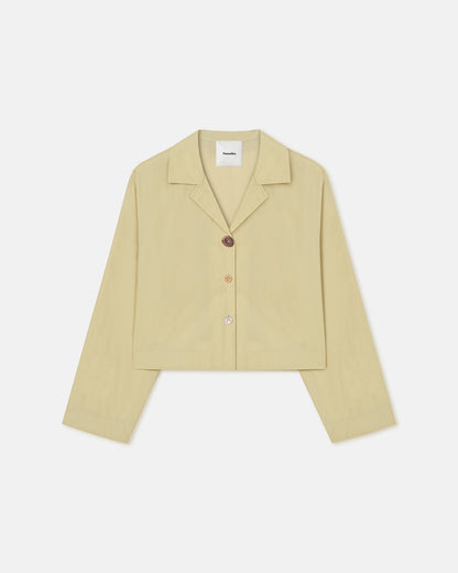 Vally Washed Calico Shirt - Sage | Nanushka