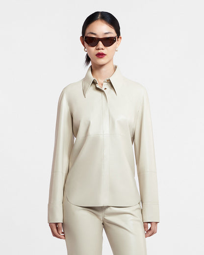 Naum Okobor™ shirt - Creme | Nanushka
