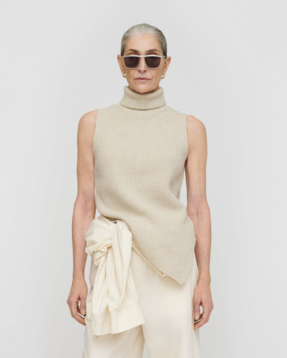 Fennec Knit vest - Creme | Nanushka