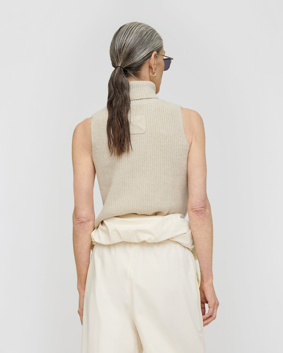 Fennec Knit vest - Creme | Nanushka
