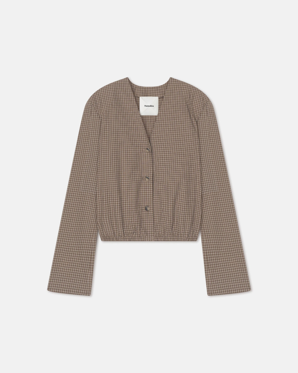 Tristin Shirt - Brown/Creme | Nanushka