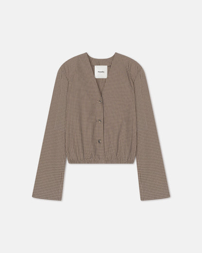 Tristin Shirt - Brown/Creme | Nanushka