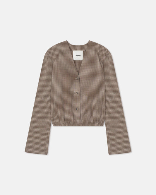 Tristin Shirt - Brown/Creme | Nanushka