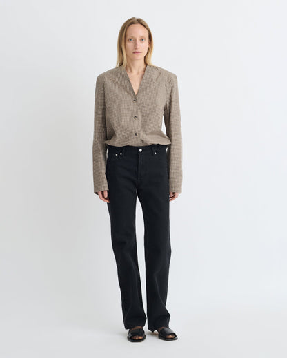 Tristin Shirt - Brown/Creme | Nanushka