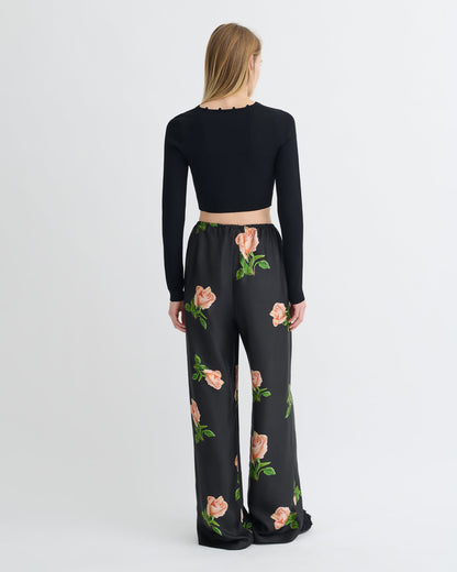 Dovie Cropped Cardigan - Black | Nanushka