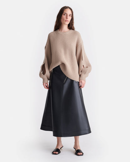 Jacint Cashmere-Blend Sweater - Oatmeal | Nanushka