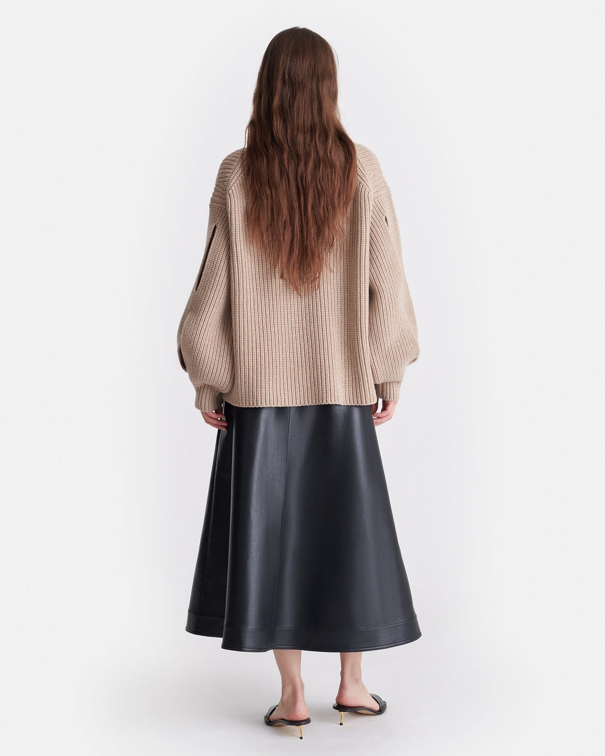 Jacint Cashmere-Blend Sweater - Oatmeal | Nanushka