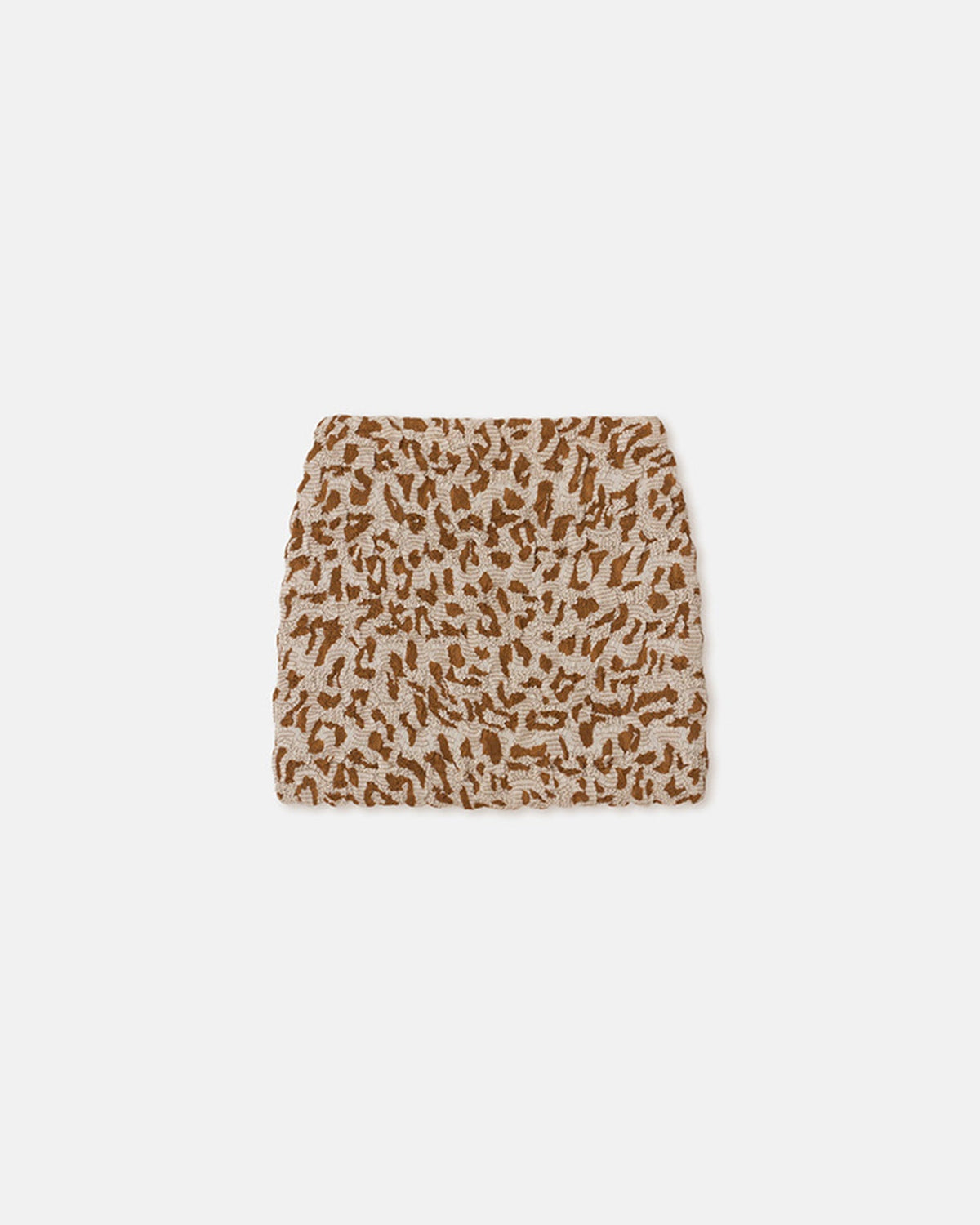 Lyle Seersucker Cotton Voile Mini Skirt - Ocelot | Nanushka