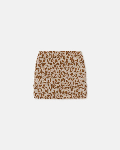 Lyle Seersucker Cotton Voile Mini Skirt - Ocelot | Nanushka
