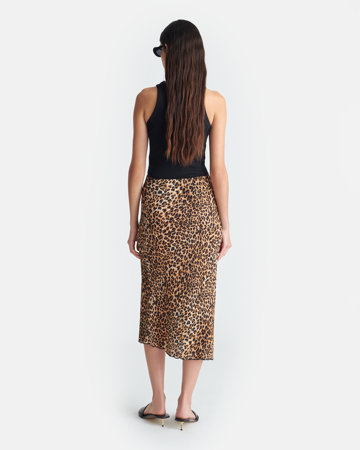 Zarina Printed Midi Skirt - Ocelot | Nanushka