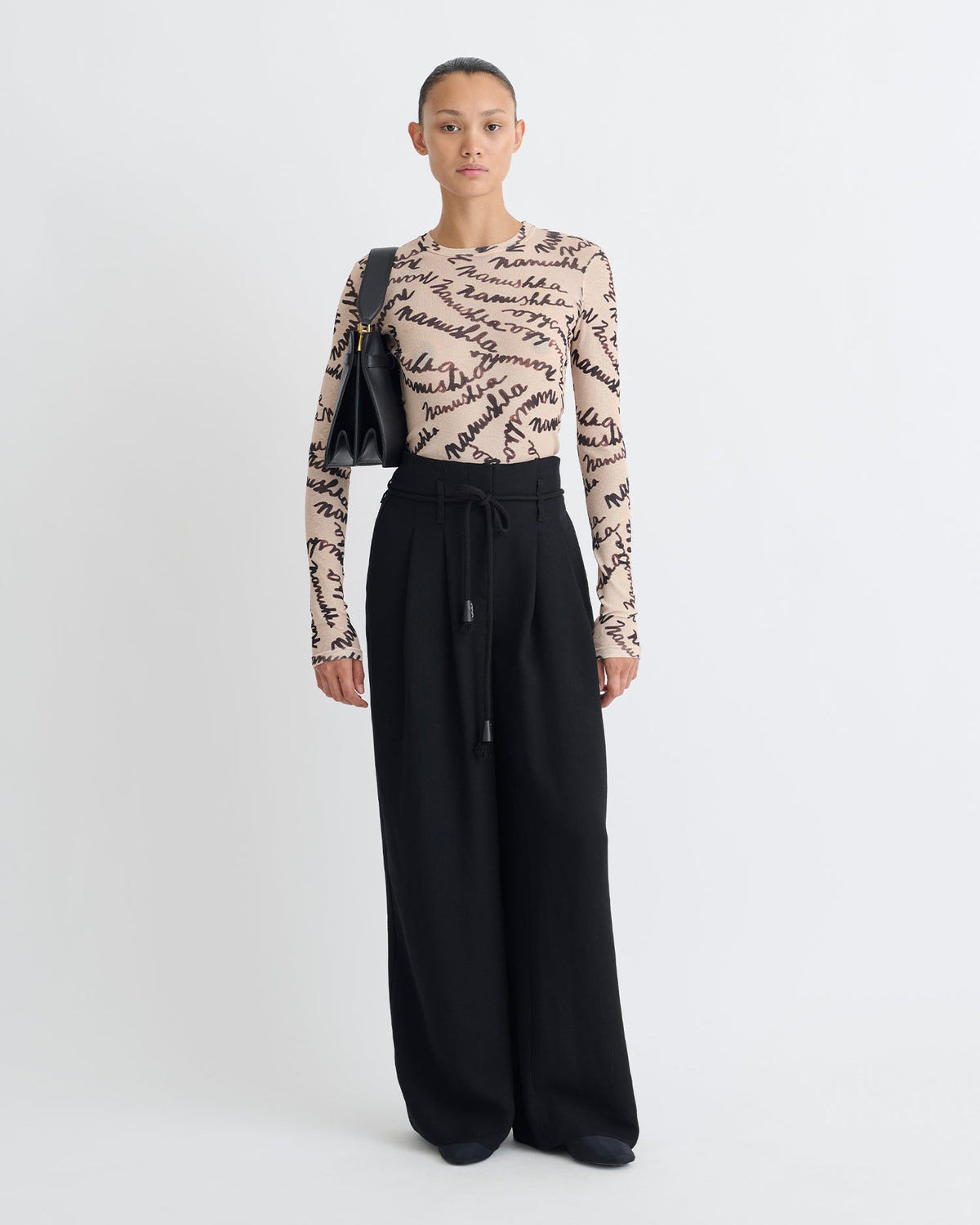 Nevada Belted pants - Black | Nanushka